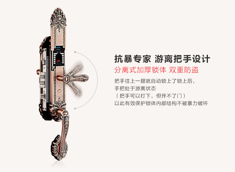 指紋密碼鎖|家用智能鎖|電子門(mén)鎖|指紋防盜鎖|電子密碼鎖|家用指紋鎖|F6160